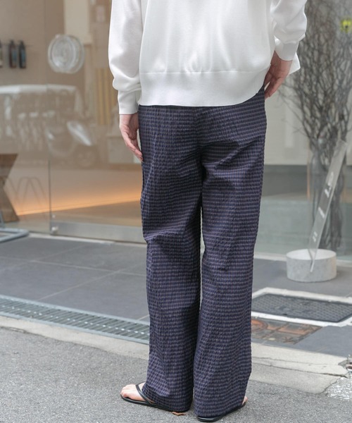 FORK&SPOON(フォークアンドスプーン)の「FORK&SPOON サッカーチェックイージーパンツ(その他パンツ・レディース・グレー系その他/ブラウン系その他・1/2)」の5枚目の写真