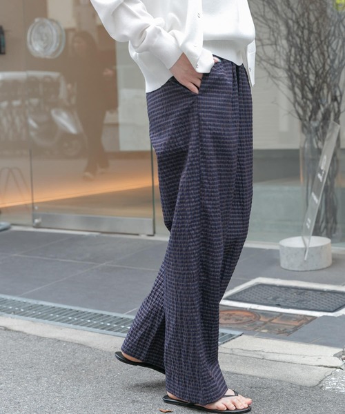 FORK&SPOON(フォークアンドスプーン)の「FORK&SPOON サッカーチェックイージーパンツ(その他パンツ・レディース・グレー系その他/ブラウン系その他・1/2)」の6枚目の写真