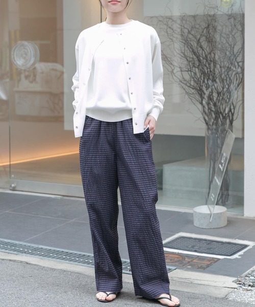 FORK&SPOON(フォークアンドスプーン)の「FORK&SPOON サッカーチェックイージーパンツ(その他パンツ・レディース・グレー系その他/ブラウン系その他・1/2)」の7枚目の写真