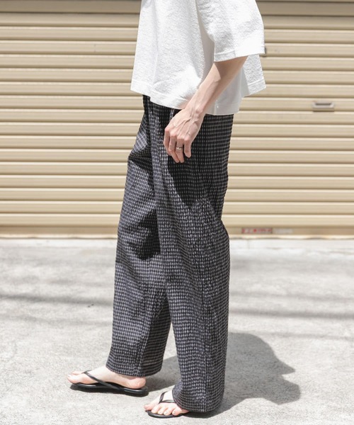 FORK&SPOON(フォークアンドスプーン)の「FORK&SPOON サッカーチェックイージーパンツ(その他パンツ・レディース・グレー系その他/ブラウン系その他・1/2)」の9枚目の写真