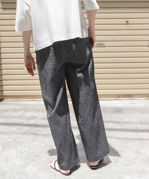 ISA ARFEN イタリア製 チェック柄 コットンパンツ UK10 腰巻シャツ風チェック柄スカパン[品番：INGW0010969]｜INGNI