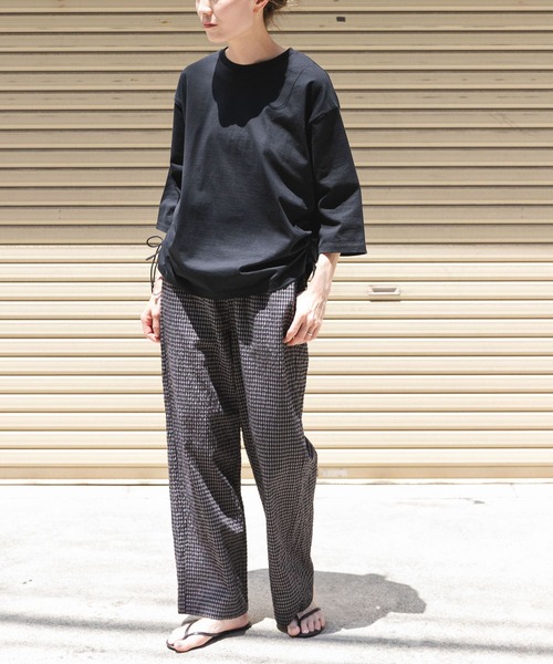 FORK&SPOON(フォークアンドスプーン)の「FORK&SPOON サッカーチェックイージーパンツ(その他パンツ・レディース・グレー系その他/ブラウン系その他・1/2)」の15枚目の写真