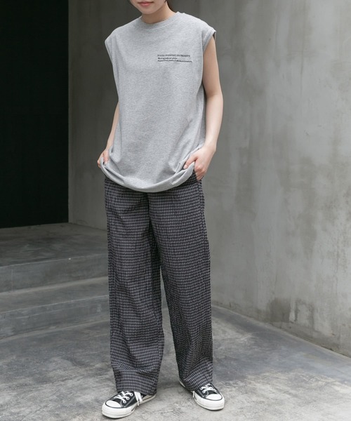 FORK&SPOON(フォークアンドスプーン)の「FORK&SPOON サッカーチェックイージーパンツ(その他パンツ・レディース・グレー系その他/ブラウン系その他・1/2)」の22枚目の写真