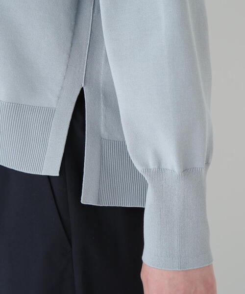 human woman（ヒューマンウーマン）の「◆オーガニックコットン混プレーティングカーディガン（カーディガン/ボレロ・レディース・グレー/ブルー/ブラウン・MEDIUM）」の20枚目の写真