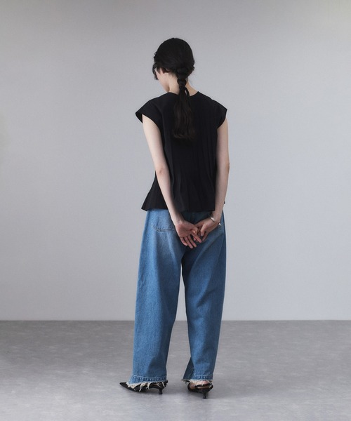 サステナブル】タックフレアジレブラウス（シャツ/ブラウス