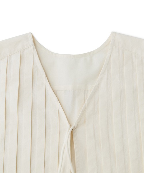 【※今週のみ値下げ中】　アダムエロペ　【サステナブル】タックフレアジレブラウス ADAM ET ROPE'（アダムエロペ） ブラウス シャツ 「サステナブル