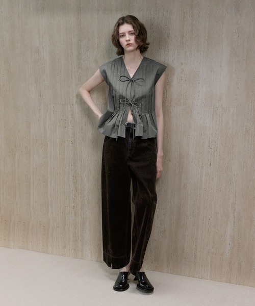 サステナブル】タックフレアジレブラウス（シャツ/ブラウス）｜ADAM ET