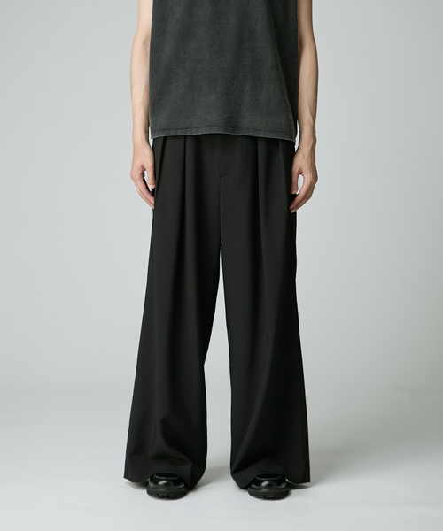 パンツ koki セール】ストリートシック 2タック ワイドバギーパンツ produce by