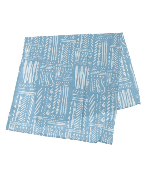 CONVERSE TOKYO(コンバーストウキョウ)の「BLOCK PRINT SCARF(バンダナ/スカーフ・レディース・ベージュ/ネイビー/サックスブルー・FREE)」の3枚目の写真