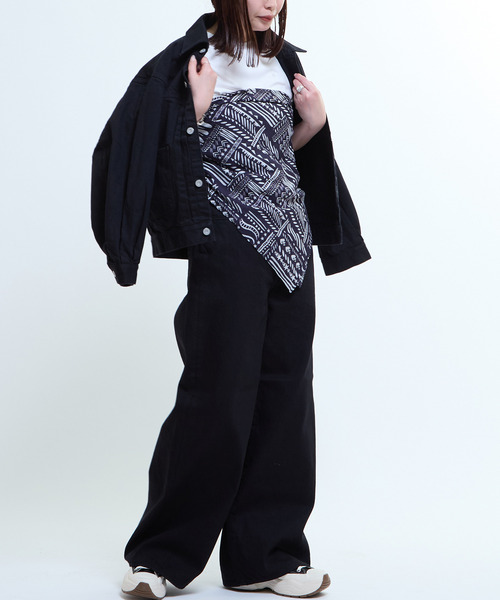 CONVERSE TOKYO(コンバーストウキョウ)の「BLOCK PRINT SCARF(バンダナ/スカーフ・レディース・ベージュ/ネイビー/サックスブルー・FREE)」の4枚目の写真