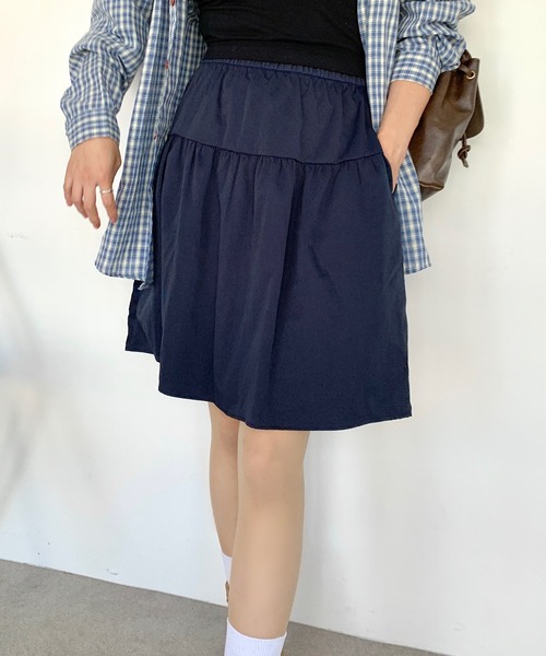 Teem Store(チームストア)の「ハイウエストミディアムスカート(スカート・レディース・ブラック/ネイビー・M/S)」の9枚目の写真