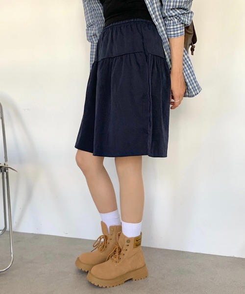 Teem Store(チームストア)の「ハイウエストミディアムスカート(スカート・レディース・ブラック/ネイビー・M/S)」の10枚目の写真