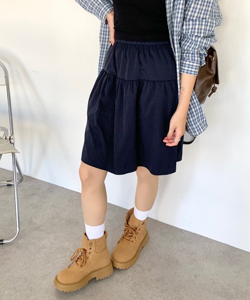 Teem Store(チームストア)の「ハイウエストミディアムスカート(スカート・レディース・ブラック/ネイビー・M/S)」の17枚目の写真