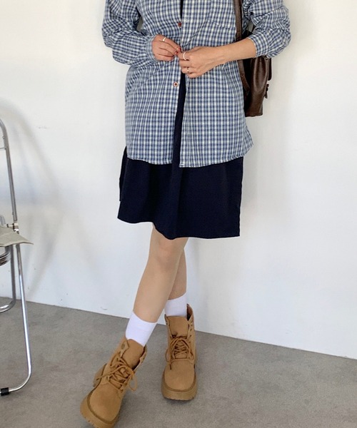 Teem Store(チームストア)の「ハイウエストミディアムスカート(スカート・レディース・ブラック/ネイビー・M/S)」の18枚目の写真
