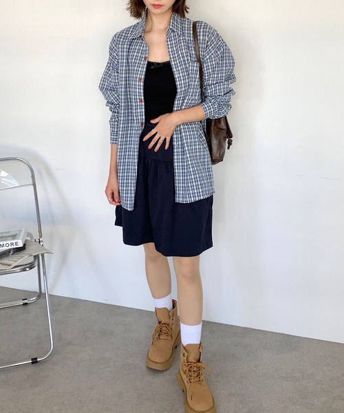Teem Store(チームストア)の「ハイウエストミディアムスカート(スカート・レディース・ブラック/ネイビー・M/S)」の19枚目の写真