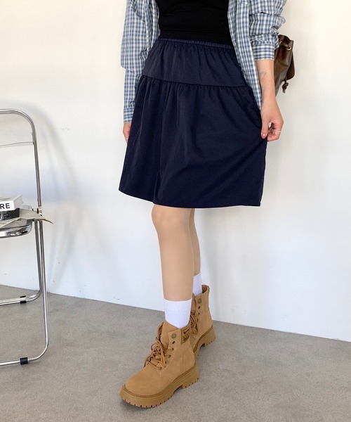 Teem Store(チームストア)の「ハイウエストミディアムスカート(スカート・レディース・ブラック/ネイビー・M/S)」の12枚目の写真
