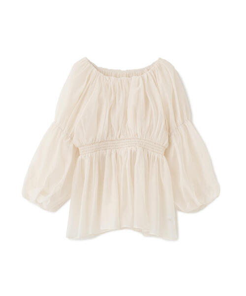 PROPORTION BODY DRESSING(プロポーションボディドレッシング)の「バルーンスリーブオフショルブラウス / 1215210809(シャツ/ブラウス・レディース・ブルー/ピンク/ホワイト系その他/ベージュ・MEDIUM/SMALL)」の12枚目の写真