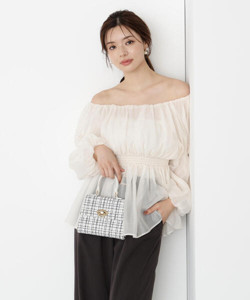 PROPORTION BODY DRESSING(プロポーションボディドレッシング)の「バルーンスリーブオフショルブラウス / 1215210809(シャツ/ブラウス・レディース・ブルー/ピンク/ホワイト系その他/ベージュ・MEDIUM/SMALL)」の19枚目の写真