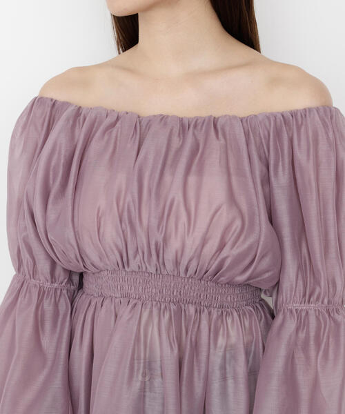 PROPORTION BODY DRESSING(プロポーションボディドレッシング)の「バルーンスリーブオフショルブラウス / 1215210809(シャツ/ブラウス・レディース・ブルー/ピンク/ホワイト系その他/ベージュ・MEDIUM/SMALL)」の10枚目の写真