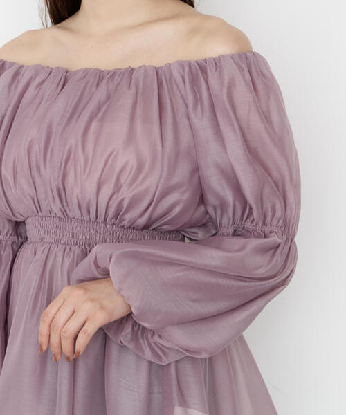 PROPORTION BODY DRESSING(プロポーションボディドレッシング)の「バルーンスリーブオフショルブラウス / 1215210809(シャツ/ブラウス・レディース・ブルー/ピンク/ホワイト系その他/ベージュ・MEDIUM/SMALL)」の11枚目の写真