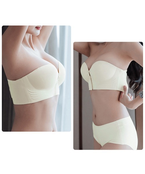 Miniministore（ミニミニストア）の「ストラップレスブラ盛れるずれない落ちない（ブラジャー・レディース・アイボリー/ブラウン/ブラック/ベージュ・M/XL/L/S）」の16枚目の写真