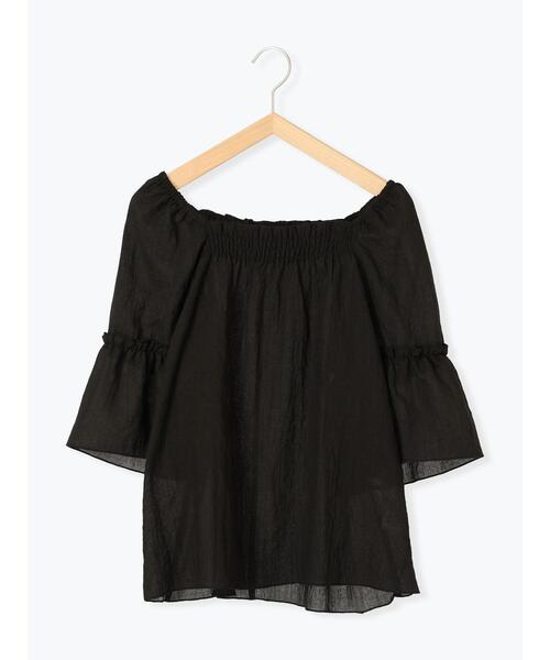 ehka sopo（エヘカソポ）の「スクエアネックフレアーブラウス（シャツ/ブラウス・レディース・キナリ/ブラック/ピンク・F）」の14枚目の写真
