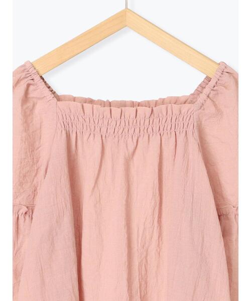 ehka sopo（エヘカソポ）の「スクエアネックフレアーブラウス（シャツ/ブラウス・レディース・キナリ/ブラック/ピンク・F）」の17枚目の写真