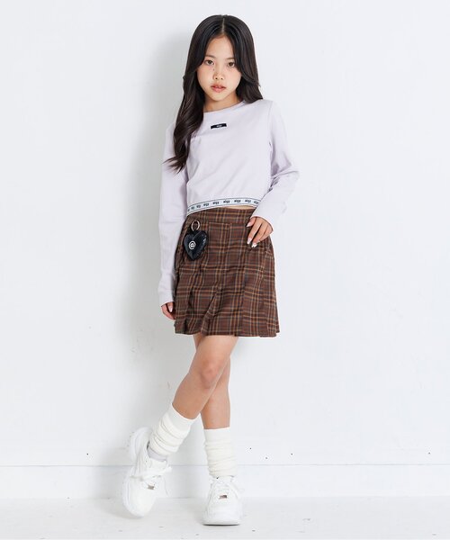 algy(アルジー)の「チャーム付きプリーツスカパン(スカート・キッズ・ブラウン/グレー/ブルー/インディゴブルー・SMALL/MEDIUM/X-SMALL/XX-SMALL)」の8枚目の写真