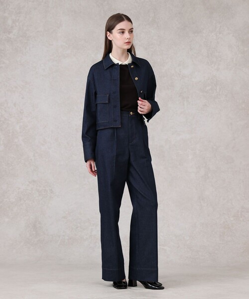 セール】【セットアップ対応商品】デニムライクステンカラー