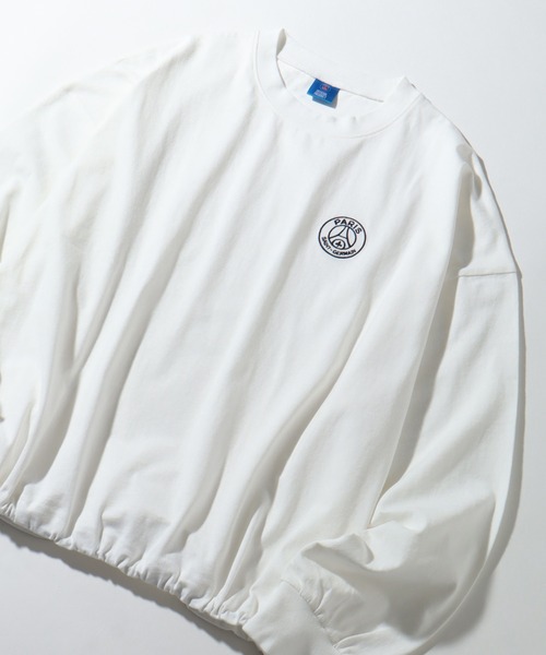 PARIS SAINT-GERMAIN（パリサンジェルマン）の「【Paris Saint-Germain/パリサンジェルマン】裾ドロスト エンブレムロゴ ロングスリーブTシャツ（Tシャツ/カットソー・メンズ・ブラック/スミクロ/ホワイト・L/M/XL）」の8枚目の写真