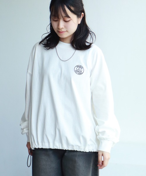 PARIS SAINT-GERMAIN（パリサンジェルマン）の「【Paris Saint-Germain/パリサンジェルマン】裾ドロスト エンブレムロゴ ロングスリーブTシャツ（Tシャツ/カットソー・メンズ・ブラック/スミクロ/ホワイト・L/M/XL）」の17枚目の写真