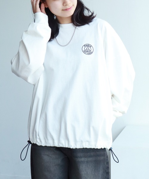PARIS SAINT-GERMAIN（パリサンジェルマン）の「【Paris Saint-Germain/パリサンジェルマン】裾ドロスト エンブレムロゴ ロングスリーブTシャツ（Tシャツ/カットソー・メンズ・ブラック/スミクロ/ホワイト・L/M/XL）」の19枚目の写真