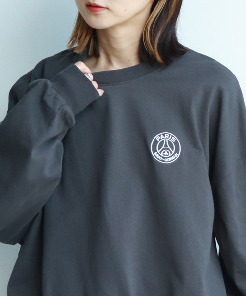 PARIS SAINT-GERMAIN（パリサンジェルマン）の「【Paris Saint-Germain/パリサンジェルマン】裾ドロスト エンブレムロゴ ロングスリーブTシャツ（Tシャツ/カットソー・メンズ・ブラック/スミクロ/ホワイト・L/M/XL）」の11枚目の写真