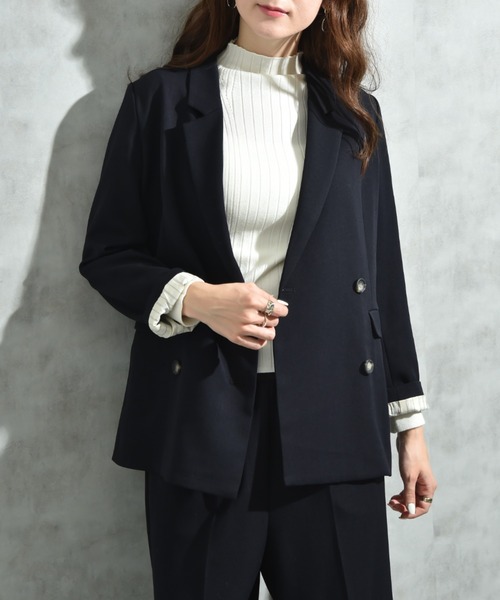 セール】TRストレッチダブルジャケット（テーラードジャケット