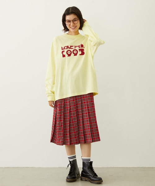 MILKFED.（ミルクフェド）の「APPLE LOGO FLOCK PRINT L/S TEE（Tシャツ/カットソー・レディース・ブラック/イエロー/オートミール・M/L）」の16枚目の写真