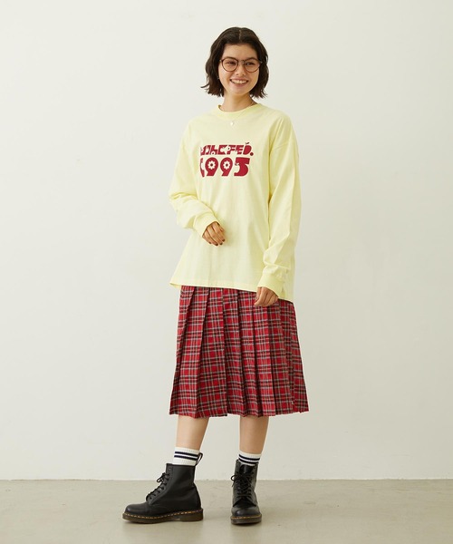 MILKFED.（ミルクフェド）の「APPLE LOGO FLOCK PRINT L/S TEE（Tシャツ/カットソー・レディース・ブラック/イエロー/オートミール・M/L）」の14枚目の写真
