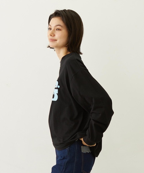 MILKFED.（ミルクフェド）の「APPLE LOGO FLOCK PRINT L/S TEE（Tシャツ/カットソー・レディース・ブラック/イエロー/オートミール・M/L）」の17枚目の写真