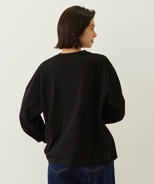 MILKFED.（ミルクフェド）の「APPLE LOGO FLOCK PRINT L/S TEE（Tシャツ/カットソー・レディース・ブラック/イエロー/オートミール・M/L）」の18枚目の写真
