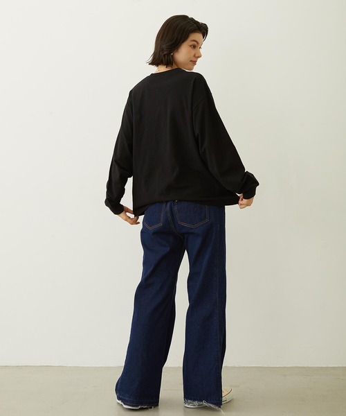 MILKFED.（ミルクフェド）の「APPLE LOGO FLOCK PRINT L/S TEE（Tシャツ/カットソー・レディース・ブラック/イエロー/オートミール・M/L）」の22枚目の写真