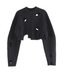 UN3D. | CHEESE HOLE SHORT TOP / チーズホールショートトップ(ニット/セーター)