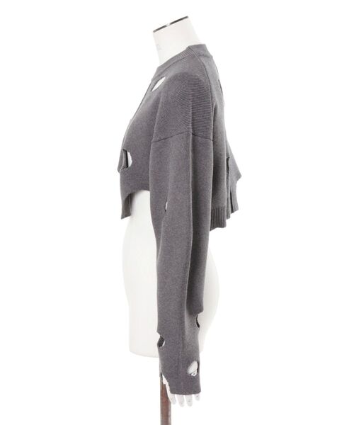 セール】CHEESE HOLE SHORT TOP / チーズホールショートトップ（ニット