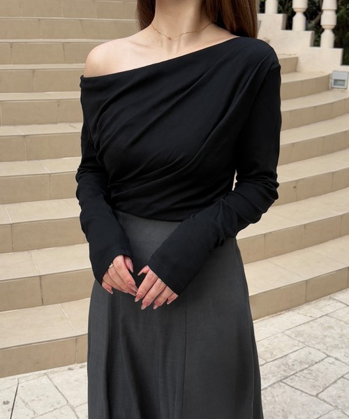 セール】バックレースアップドレープドッキングワンピース（ワンピース