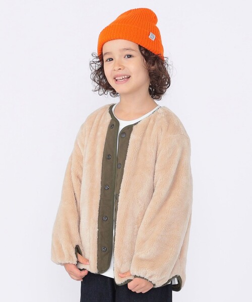 SHIPS（シップス）の「SHIPS KIDS:100～130cm/〈洗濯機可能〉ボア×キルティング リバーシブル ブルゾン（その他アウター・キッズ・オリーブ/キャメル・130/120/110/100）」の17枚目の写真