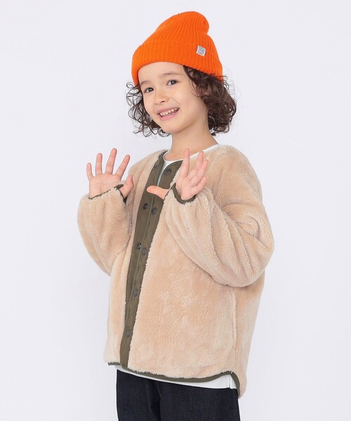 SHIPS（シップス）の「SHIPS KIDS:100～130cm/〈洗濯機可能〉ボア×キルティング リバーシブル ブルゾン（その他アウター・キッズ・オリーブ/キャメル・130/120/110/100）」の16枚目の写真