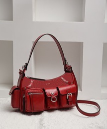 jouetie（ジュエティ）の「【jouetie/ジュエティ】アンティーク　マルチポケット　多機能　ショルダーバッグ／500mlペットボトル収納可（ショルダーバッグ）」