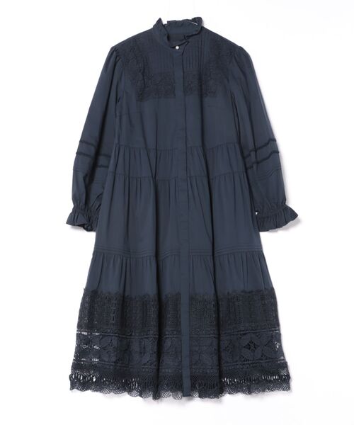 Chesty(チェスティー)の「ミックスレースシャツワンピース(ワンピース・レディース・ホワイト/ネイビー・0/1)」の21枚目の写真