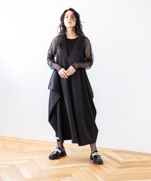 OSMOSIS（オズモーシス）の「3WAYストライプジャンパースカート（ジャンパースカート・レディース・ブラウン/ブラック/グレー・ONE SIZE）」の20枚目の写真