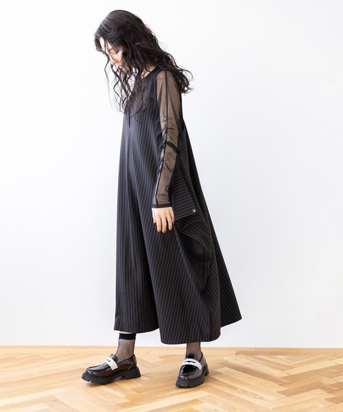 OSMOSIS（オズモーシス）の「3WAYストライプジャンパースカート（ジャンパースカート・レディース・ブラウン/ブラック/グレー・ONE SIZE）」の22枚目の写真