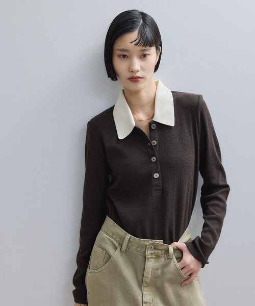 アダムエロペ　ポロシャツ　長袖 WEB限定】ロングスリーブポロシャツ（ポロシャツ）｜ADAM ET