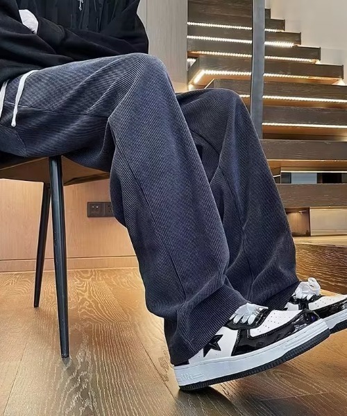 SHEPP(シープ)の「コーデュロイ ルーズストレートパンツ(その他パンツ・メンズ・グレー/ブラック/パープル/ピンク/ホワイト・M/L)」の14枚目の写真